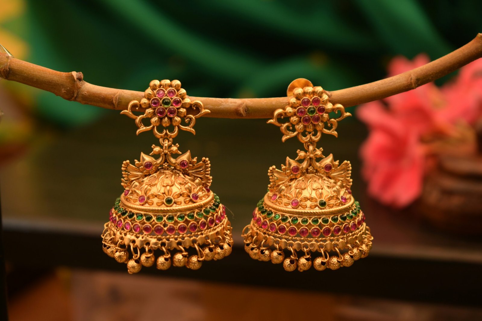 Traditional jhumka earrings for women
