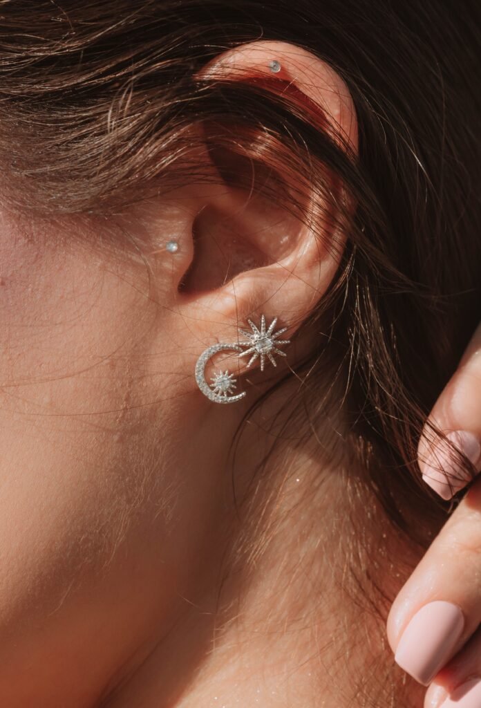 Crescent Studs earring for women
